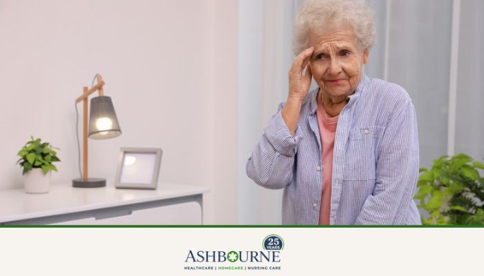 Older person keep repeating herself