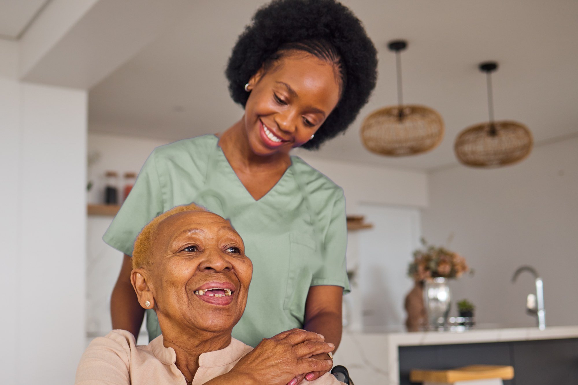 dementia patient with carer
